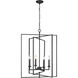 Nellis 4 Light 26 inch Matte Black Indoor Pendant Ceiling Light
